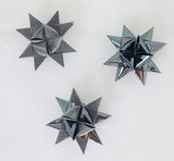 STJERNESTRIMLER KOKSGRÅ GLITTER/METALLIC 15 MM 24 STK