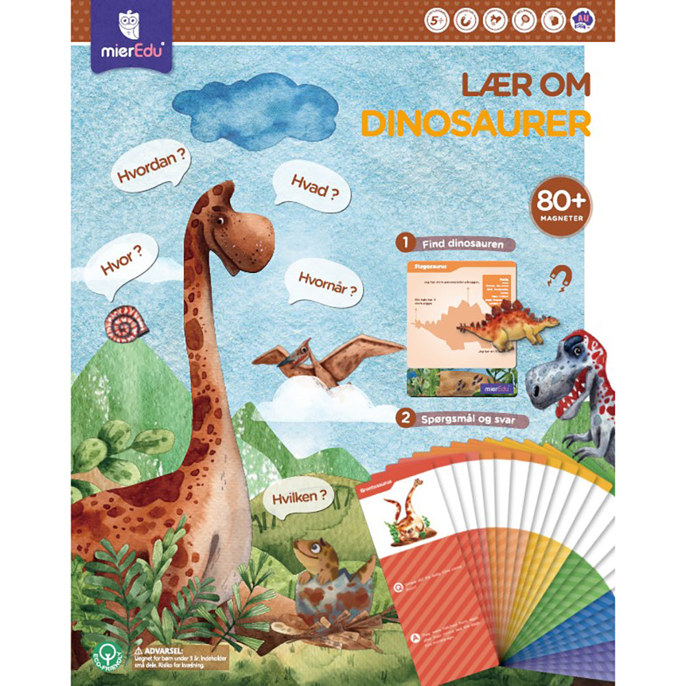 Kæmpe magnetisk legesæt - Lær om dinosaurer