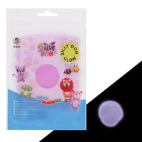 Silikone silly doh glow lilla 50 g