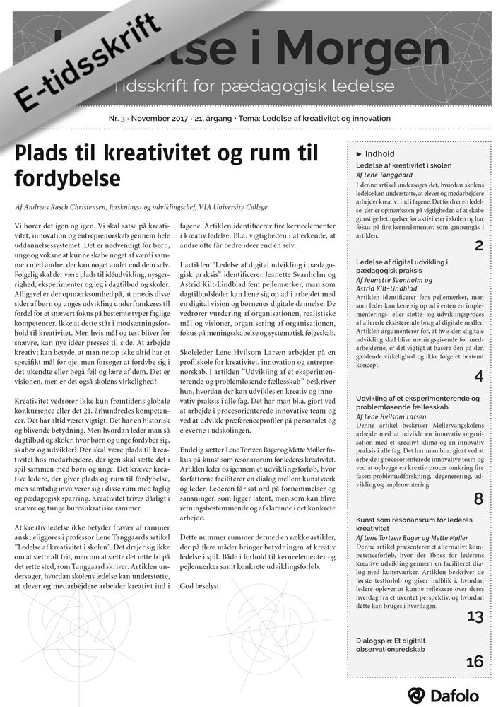 Ledelse af kreativitet og innovation