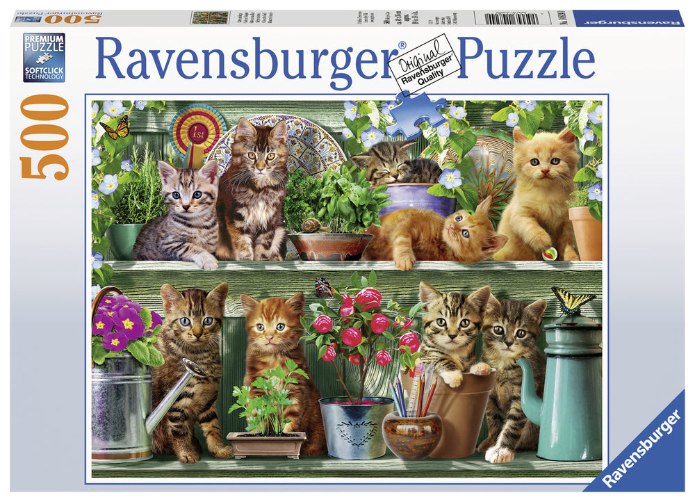 Puslespil cats on the shelf  500 brikker