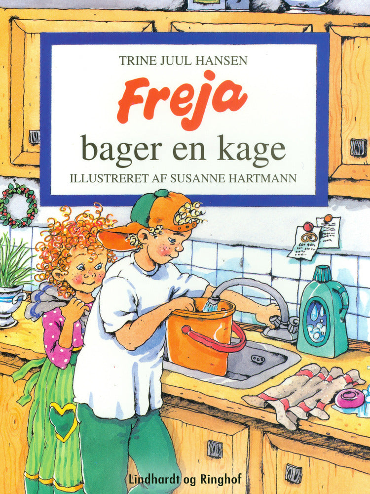 Freja bager en kage