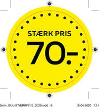 Etiket -70 gul gul ø40mm /100 stk