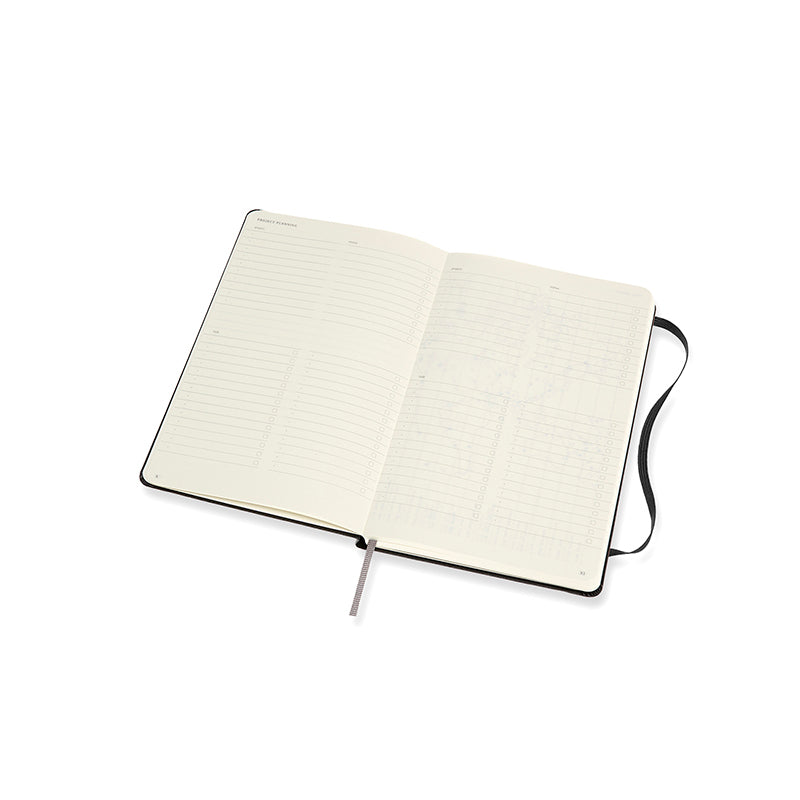 Notesbog Moleskine pro large sort m/linjerede ark