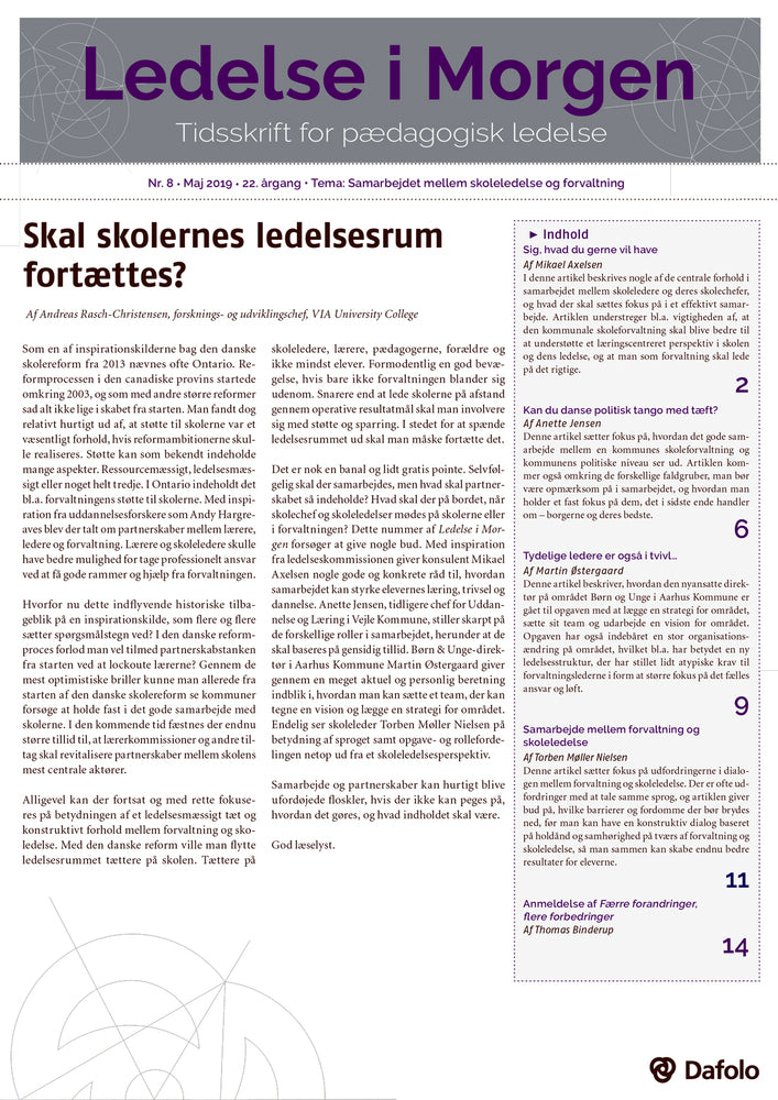 Ledelse i Morgen, Nr. 8 - maj 2019