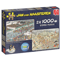 Puslespil jan van van haasteren winter fun 2x1000 brikker