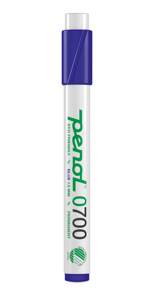 Marker Penol 0700  blå 1,5mm permanent svanemærket