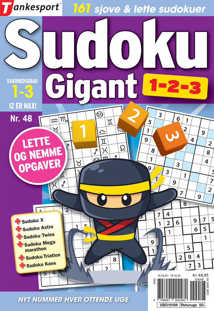 Sudoku GIGANT 1,2,3