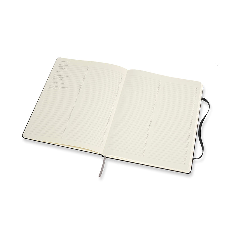 Notesbog Moleskine pro xl sort m/linjerede ark
