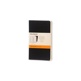 Notesbog volant Moleskine pkt sort sæt m/2 m/80 linj. ark
