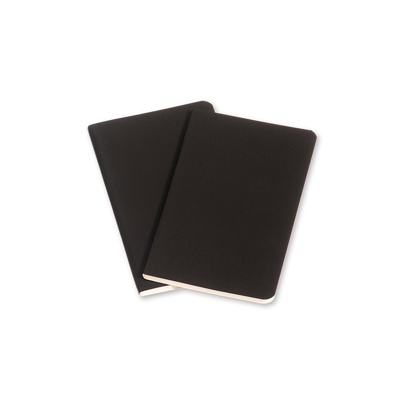 Notesbog volant Moleskine pkt sort sæt m/2 m/80 linj. ark