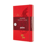 Notesbog Moleskine HP large rød m/240 linjerede ark