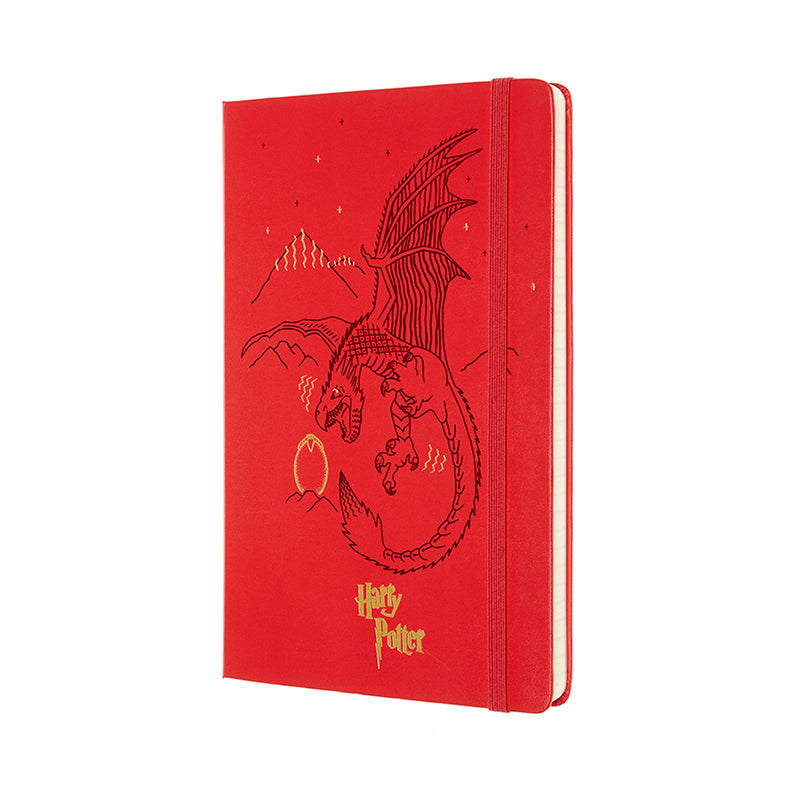 Notesbog Moleskine HP large rød m/240 linjerede ark