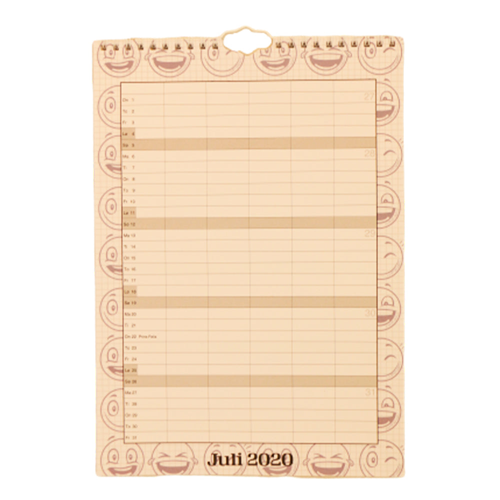 Skolefamiliekalender 2020/21 A4 smiley