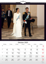 Vægkalender kongehuset 2021 29,5 x 39 cm Mayland