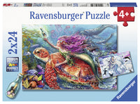 Puslespil mermaid adventures 2x24 brikker
