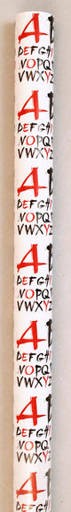 Bogbind/gavepapir 70cmx2m abc rød/sort