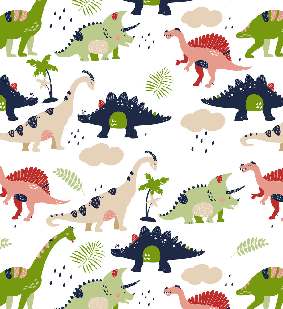 Bogbind/gavepapir 70cmx2m dinosaurs