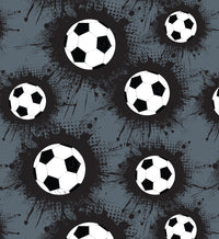 Bogbind/gavepapir 70cmx2m fodbold grå