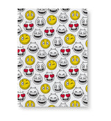 Bogbind strækbart A4 smiley gul/rød/hvid