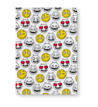 Bogbind strækbart A5 smiley gul/rød/hvid