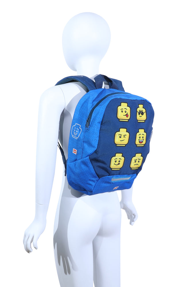 Børnehaverygsæk LEGO® 10L faces blue