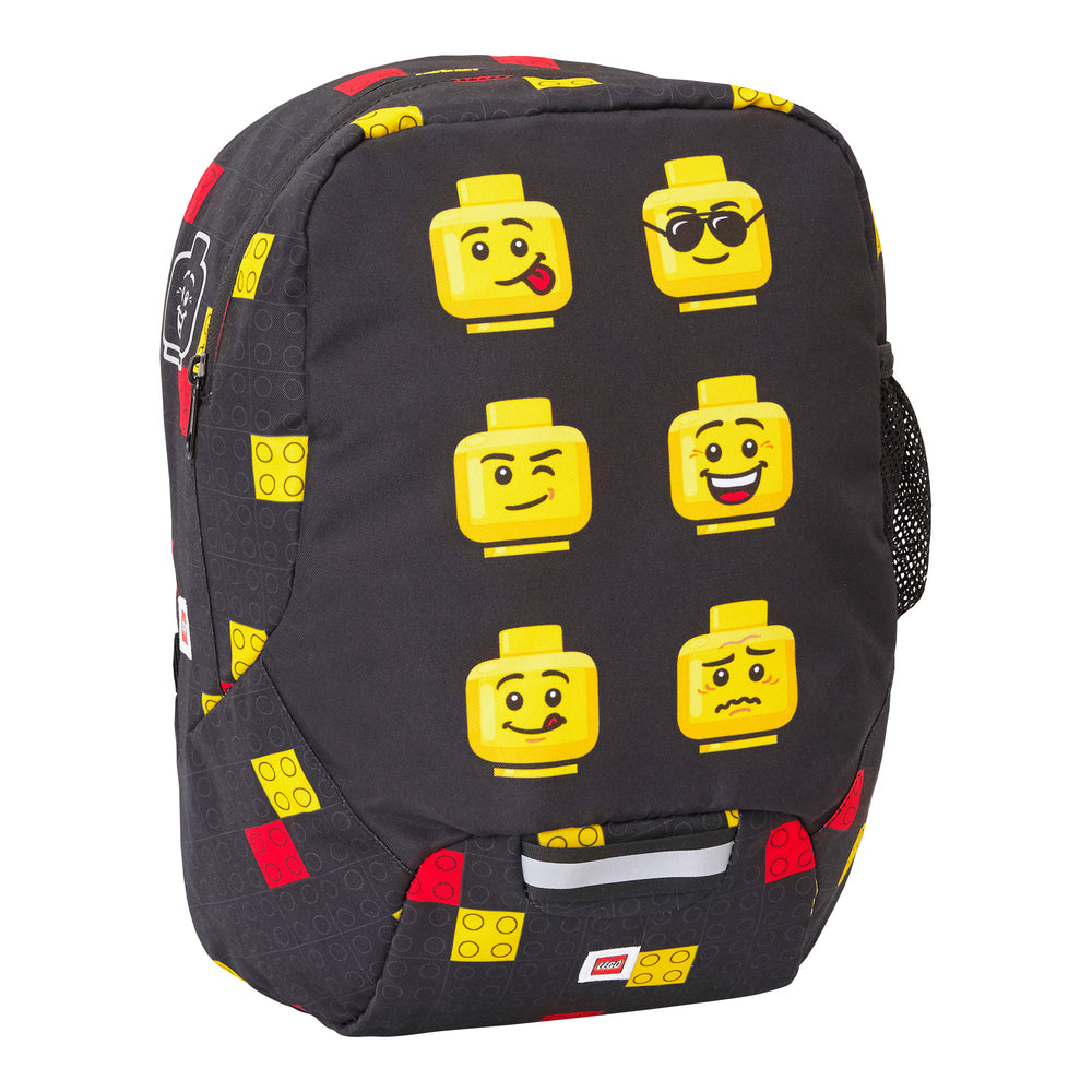 Børnehaverygsæk LEGO® 10L faces black