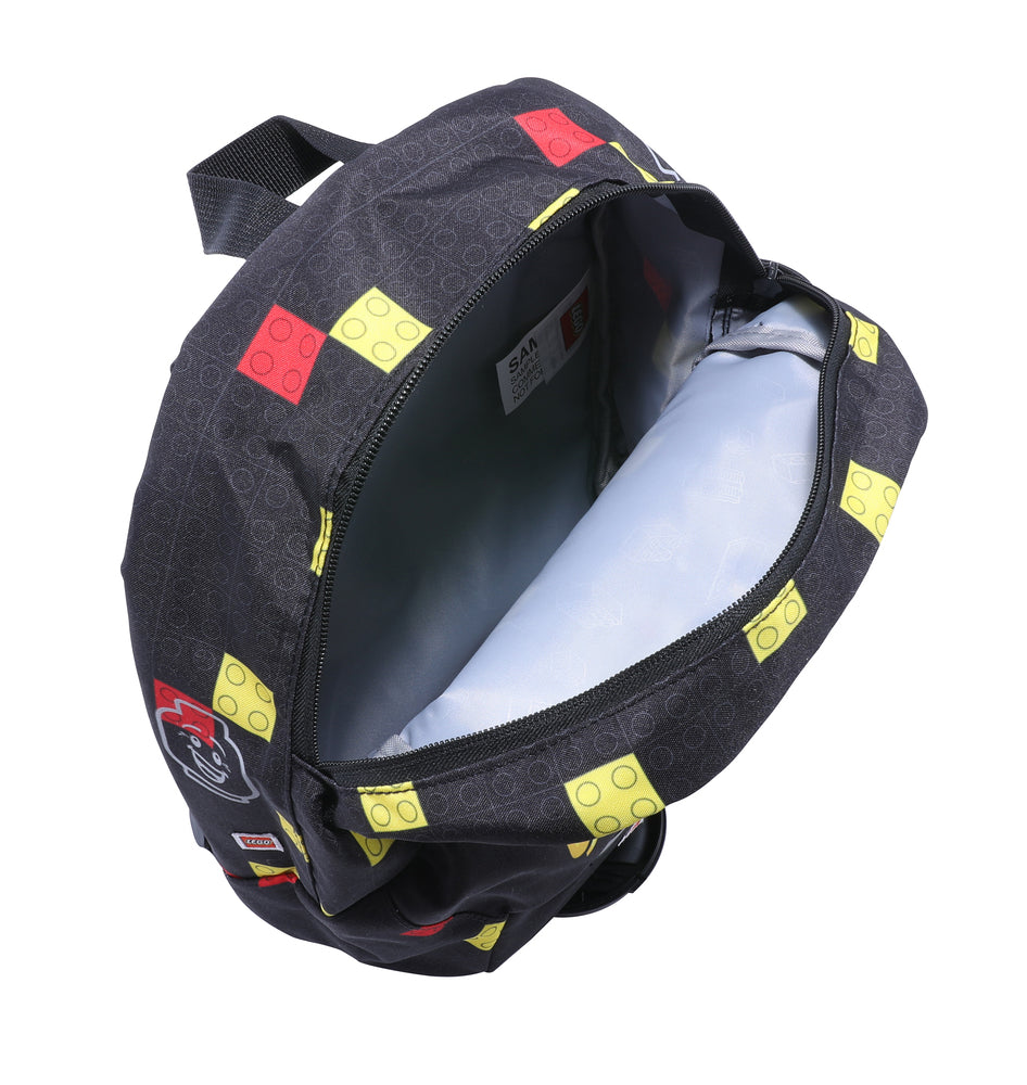 Børnehaverygsæk LEGO® 10L faces black