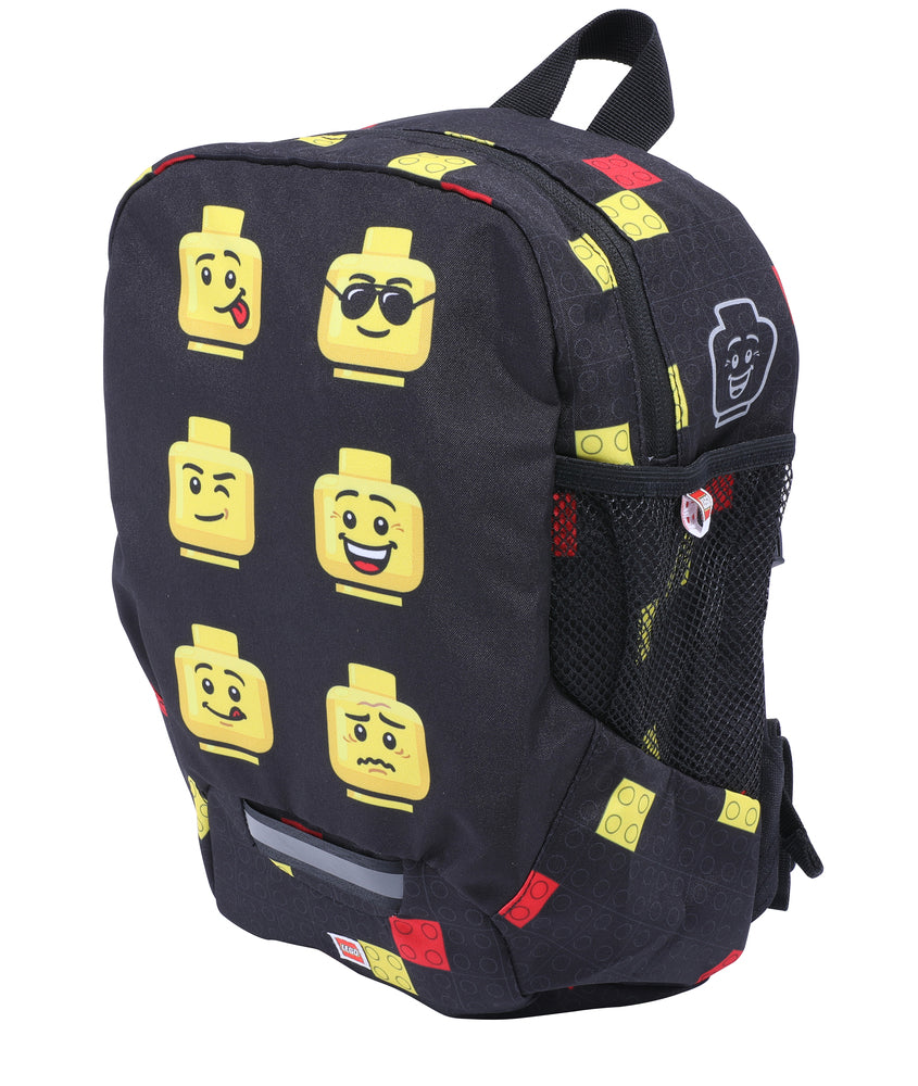 Børnehaverygsæk LEGO® 10L faces black