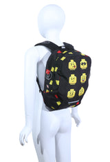 Børnehaverygsæk LEGO® 10L faces black