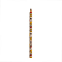 Blyant jumbo hvid m/smiley ansigter