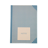Notesbog A4 linjeret ternet lyseblå/hvid