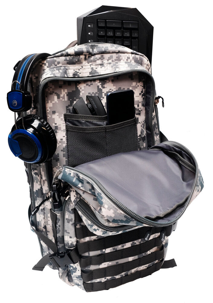 Sinox gaming backpack 40l sort snow white camo