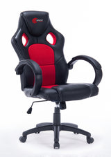 Sinox gaming stol sort med rød ryg