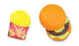 Legemad hamburgere og pommes