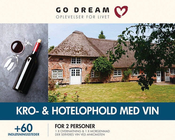 GO DREAM Kro- og hotelophold med vin