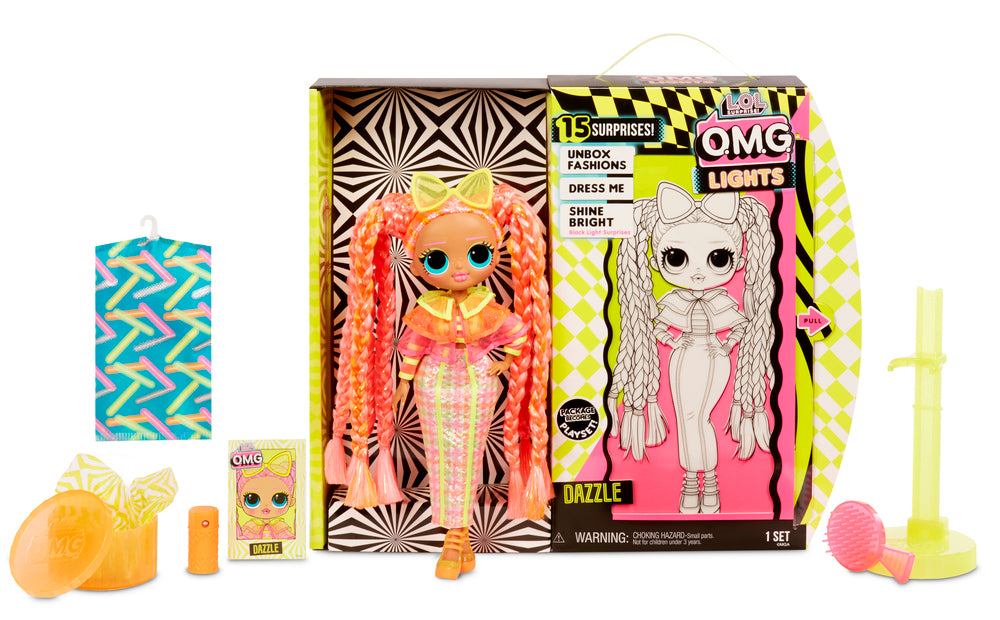 L.o.l. surprise omg doll lights series glitter queen
