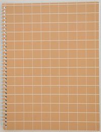 Spiralblok beige farvet tern kvadreret A4 70 sider