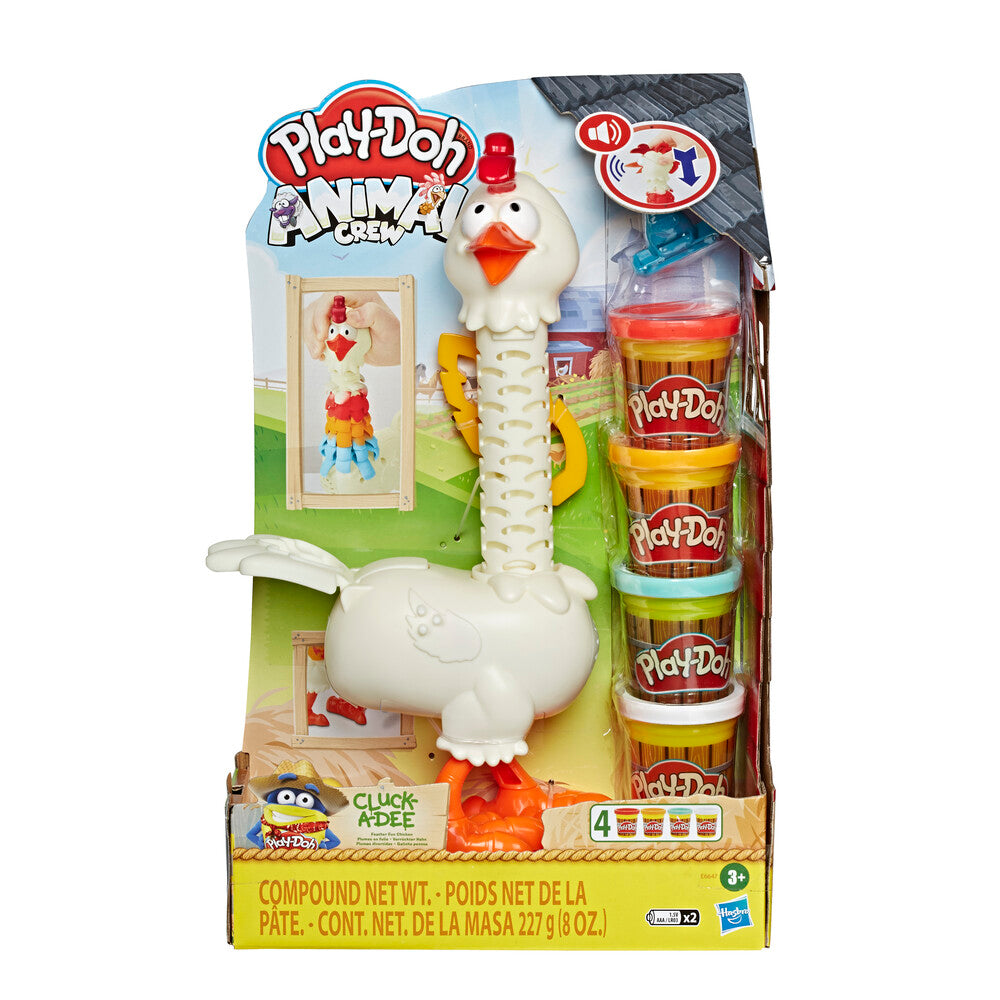 Play-doh cluck a dee feather fun chicken
