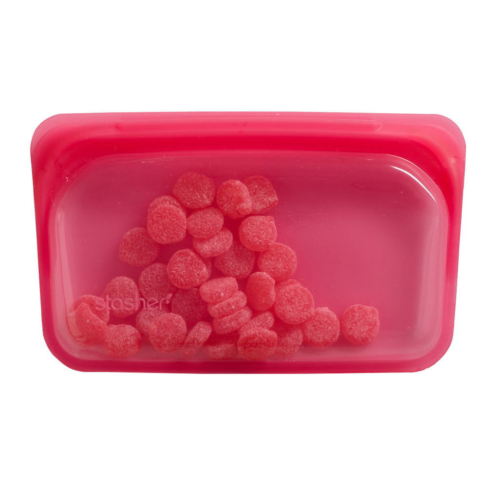 Opbevaring Stasher Snack Bag raspberry