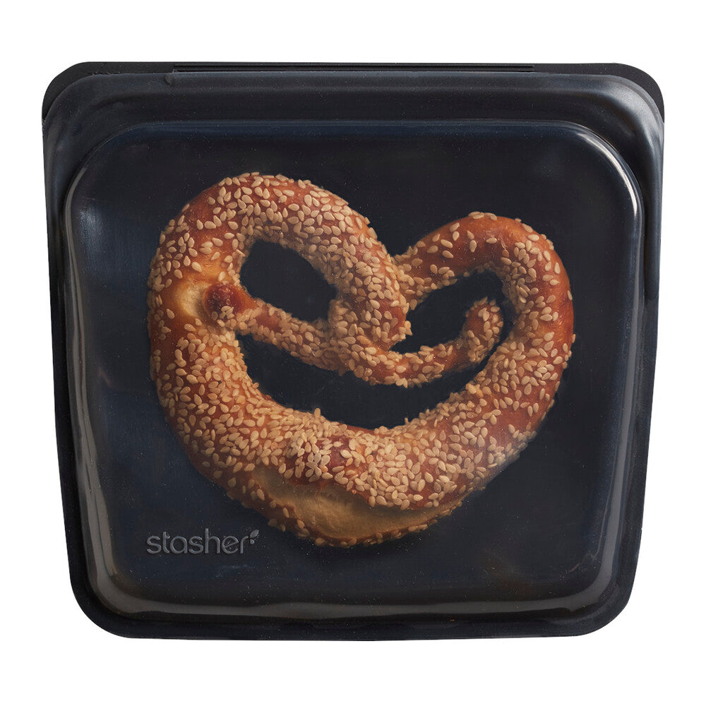 Opbevaring Stasher Sandwich Bag sort obsidian