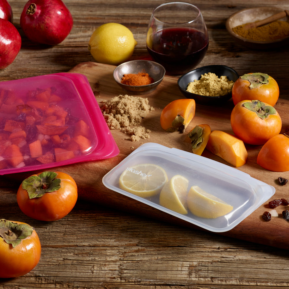 Opbevaring Stasher Sandwich Bag raspberry