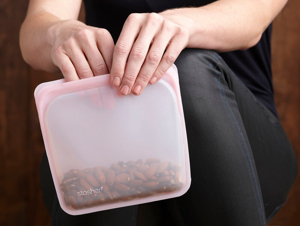 Opbevaring Stasher Sandwich Bag rose quartz