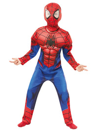 Spiderman Deluxe dragt med maske str. 7-8 år