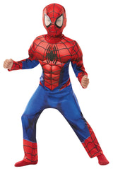 Spiderman Deluxe dragt med maske str. 7-8 år
