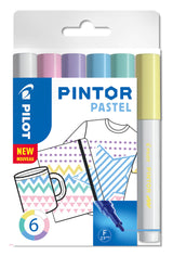 Tusser pastel Pilot pintor f 6 asst farver