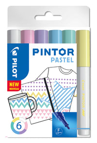 Tusser pastel Pilot pintor f 6 asst farver