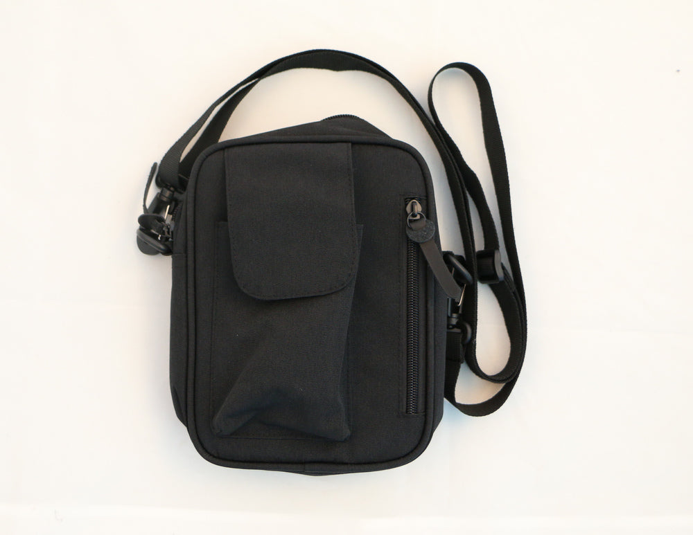 Taske crossbody Real Republic sort polyester rem mobillomme