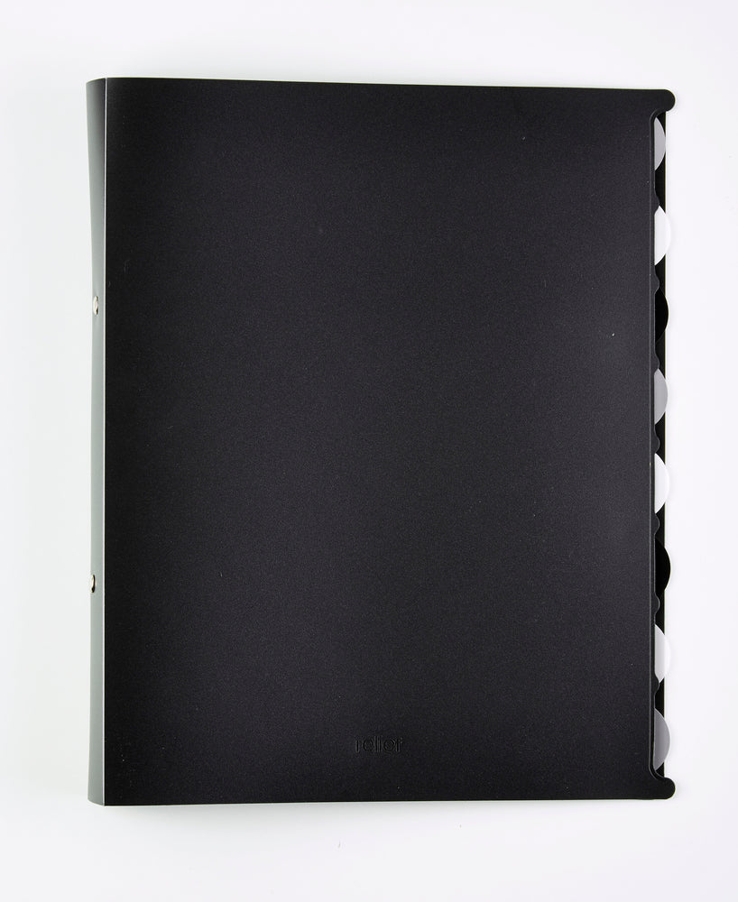 Ringbind Relief pp 2 ringe A4 sort
