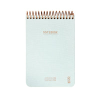Notesbog kozo premium a6 ash green linieret spiral i toppen